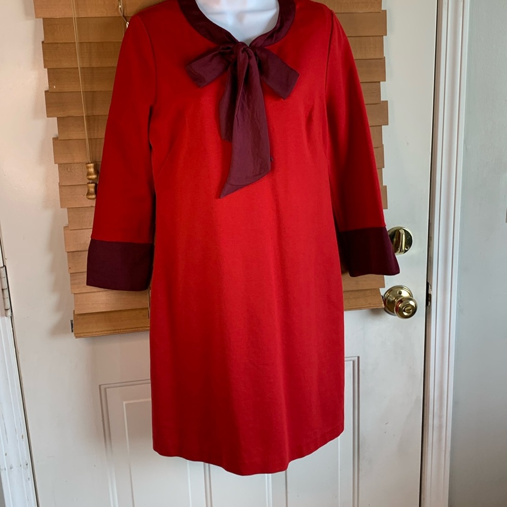 Boden Josie Pontel Red Purple Dress size 8